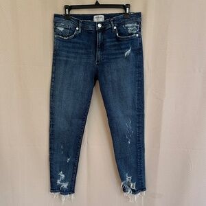 Agolde Sophie High Rise Skinny Distressed Ankle Jeans Sz30